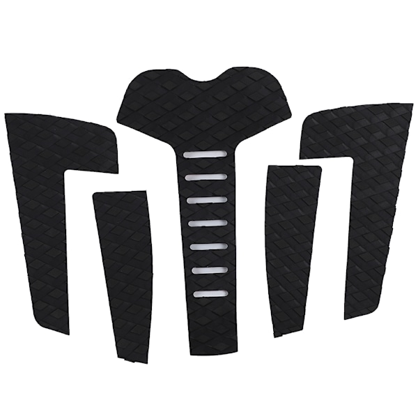 Surfbräda Traction Pads Surf Pads EVA Tail Deck Grip Halkskydd Surf Traction Pad (5st Svart)