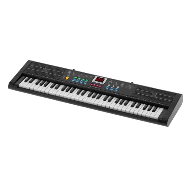 Keyboard Piano 61 tangenter Instrument Elektrisk med USB-mikrofon for barn, nybegynner MQ6187