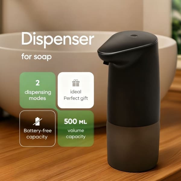 Automatisk sæbedispenser - Elektrisk hjemmesæbedispenser med sensoraktiveret skumfunktion