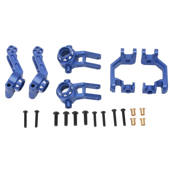 2Set RC Bil Styrekopssæt Aluminiumlegering Bagaksel Sæde C Base Pasform til ARRMA 1/8 RC Bil Sort