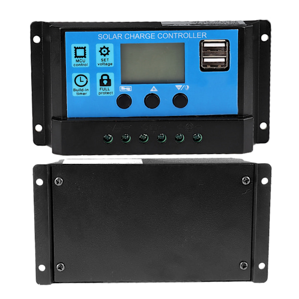 30A 12V 24V Auto Aurinkoenergian Lataussäädin PWM-ohjain (30A)