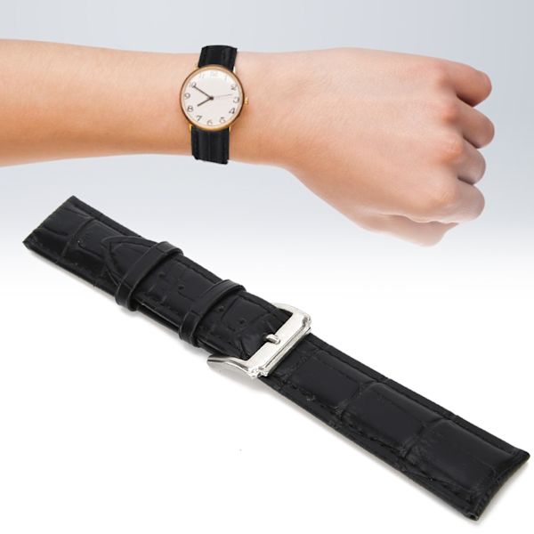 20mm Universaali PU-nahkainen Unisex Säädettävä Kellon Ranneke Vaihto