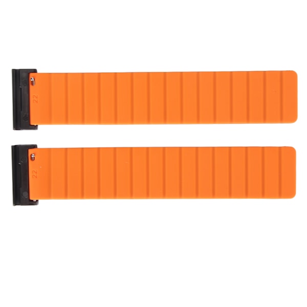 Magnetic Watch Band 26mm Sweat Proof Silicone Watch Strap Quick Release Watchband for Vertix 2 Black and Orange