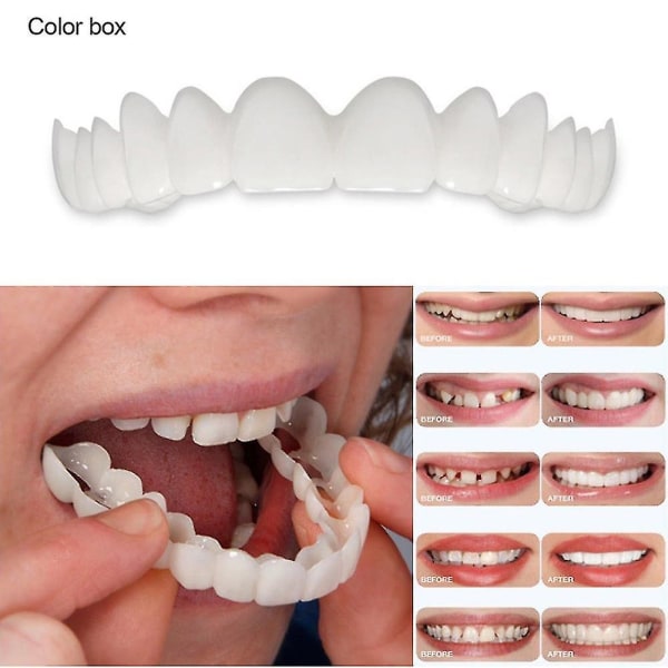 Smile Denture Fit Flex Cosmetic Teeth Bekvämt cover