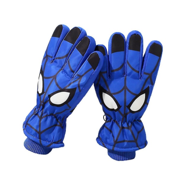 Spiderman/enhörning tecknat print Barn Pojkar Flickor Snow Ski Handskar W Blue Spider-man