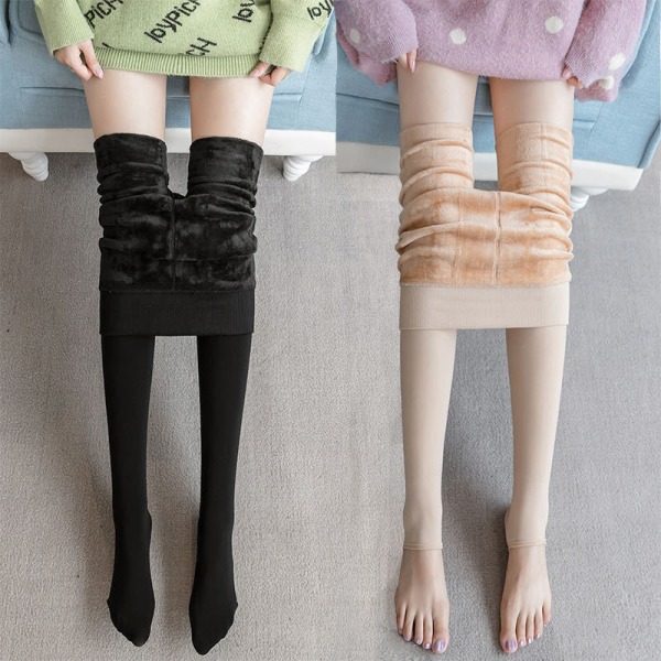 Fake Legs Warm Fleece Strumpbyxor Translucent Slim S