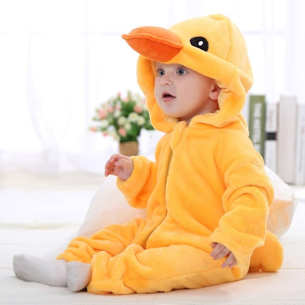 Hooded Romper Baby Pojkar Flickor Flanell Pyjamas 2-36 månader 81f8 | Fyndiq