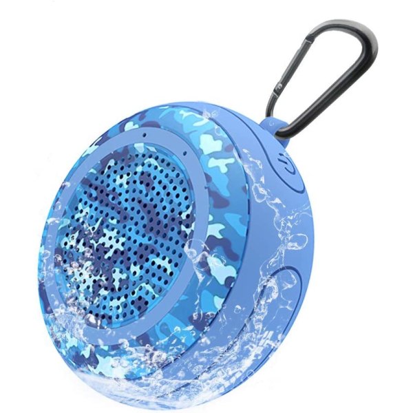 IPX7 vattentät Bluetooth högtalare bärbar (blå)