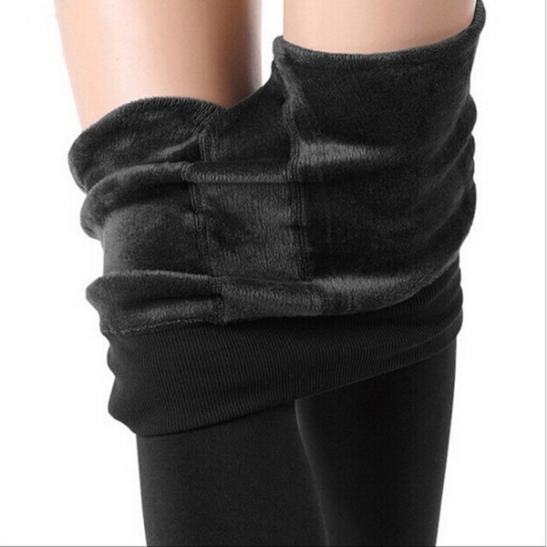 Opaque Faux Fleece, varma genomskinliga tights för kvinnor