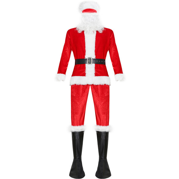 XL Jultomtekostym för män och kvinnor, storlekar M-3XL