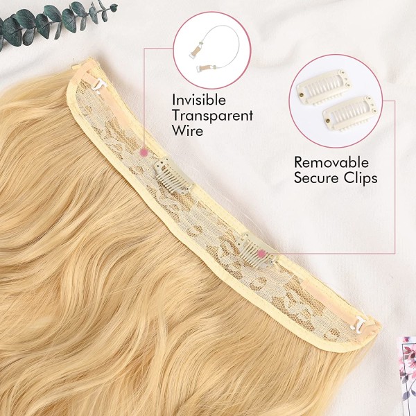 Transparent pannband justerbart 12 tum - medium hår