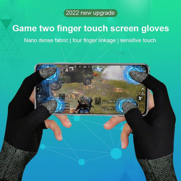 1 par fingerhandskar för spel Pubg Mobile Set Svettsäker Non-sc color15