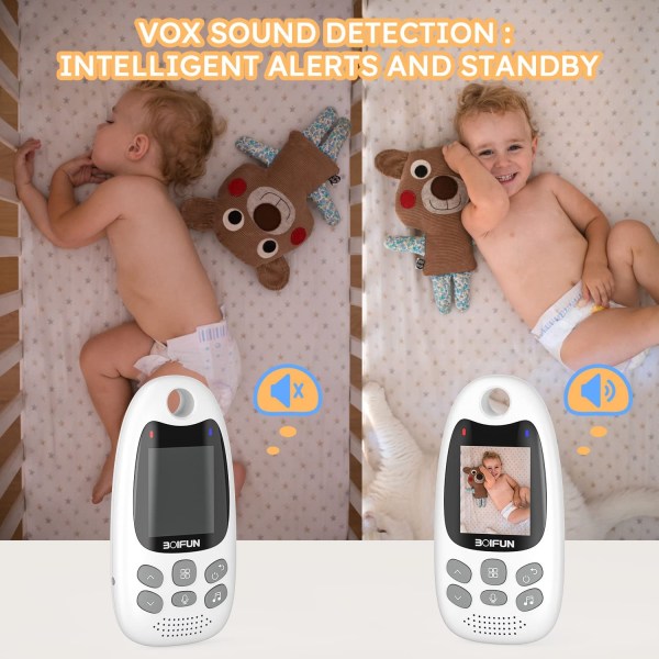 Baby med kamera med uppladdningsbart batteri