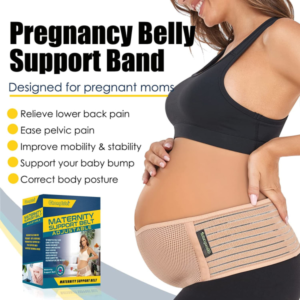 Graviditet Belly Support Band Graviditetsbälte, One Size, Z-naken