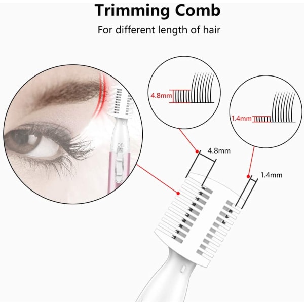 Ögonbrynstrimmer, Precision Eyebrow Razor för kvinnor batteri