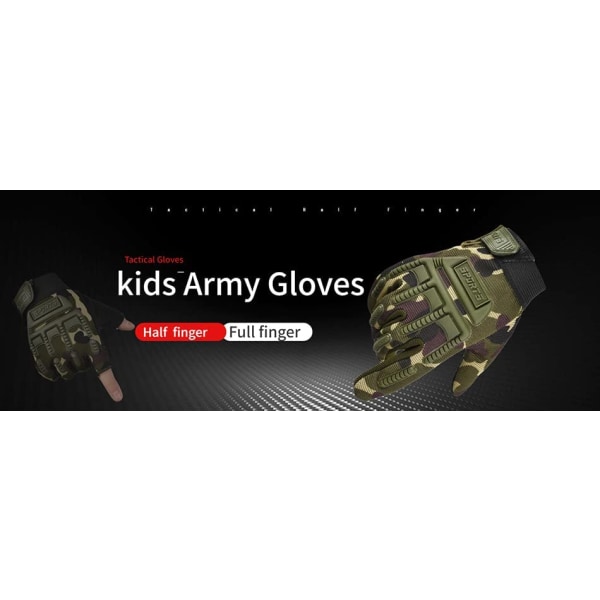 Fingerlösa handskar Militärbeväpnade utomhushandskar för barn