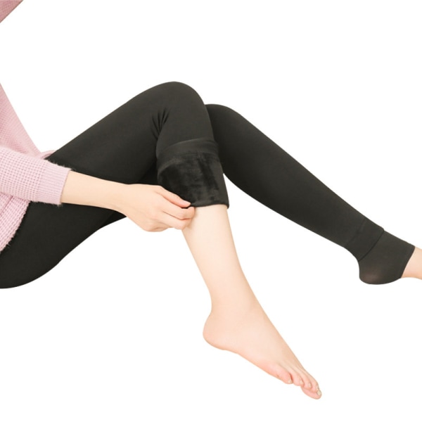 Women's Thickened Pearl Velvet Leggings Höst- och vintervarma byxor One-Piece Byxor för O