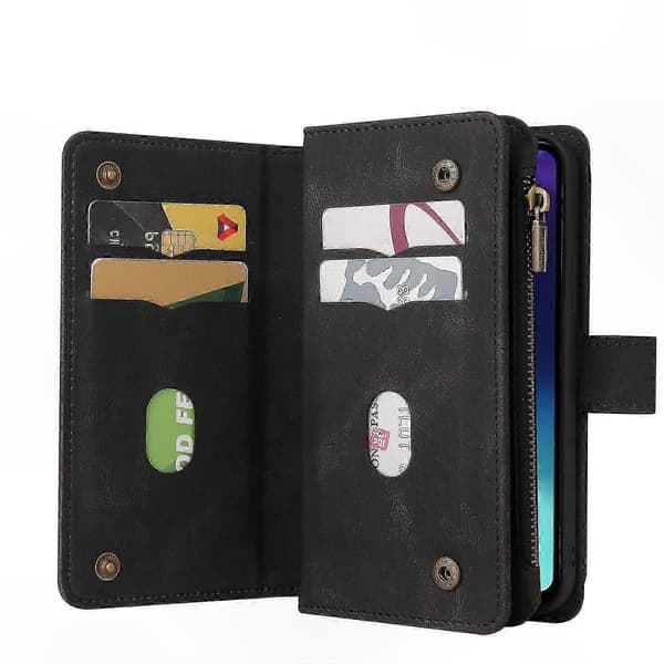 [LLC]Thpper Wallet Læder Stand Etui til 4G/5G Telefoner Style B