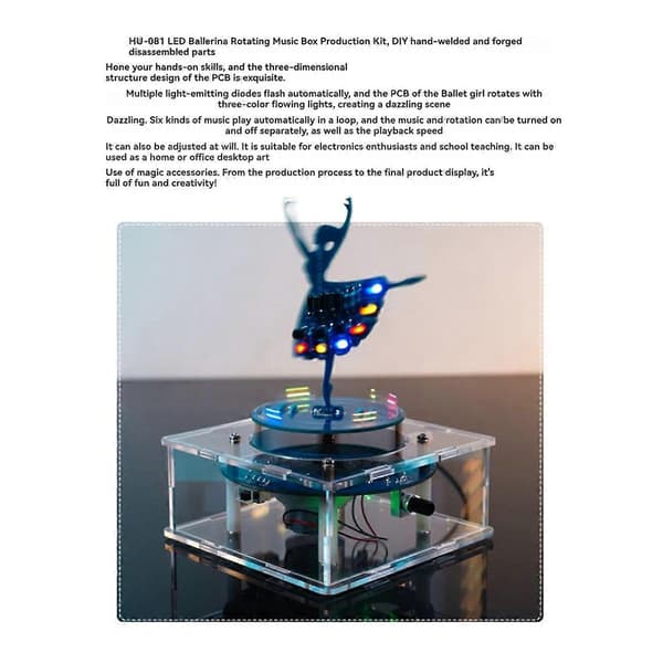 [LLC]Roterende spilledåse DIY elektronisk sæt pigespilledåse
