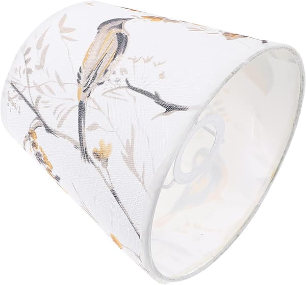 [LLC] Small Lampshade Bucket Bird Flower Pattern Fabric Decorative Lampshade For Table Lamp Pendant Lamp