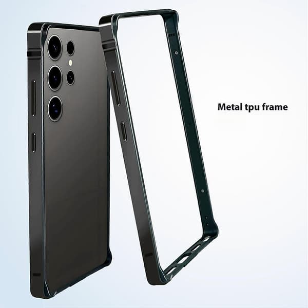 [LLC] Samsung Galaxy S25 Ultra Bumper-deksel TPU + Metallramme Varmeavledningsdeksel - Grå Multicolor Silver