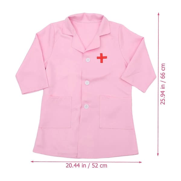 [LLC]Doktorrock för barn Läkarkostym för rollspel 1 set Rosa tyg