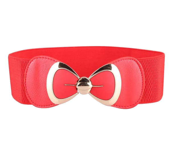 [LLC] Flexible Stretch Belt – Comfort Meets Elegance Red Red one size