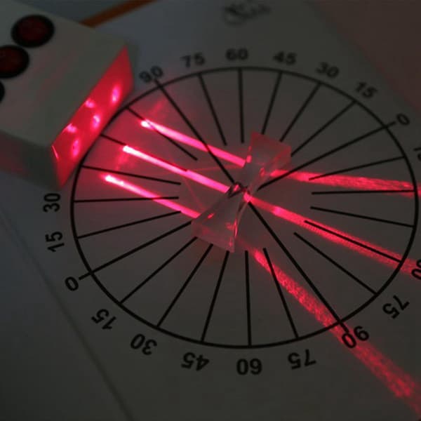 [LLC] Physical Optics Experiment Set Triangular Prism Laser Lamp Convex-Concave Lens Group Scientific Equipment-hao as shown