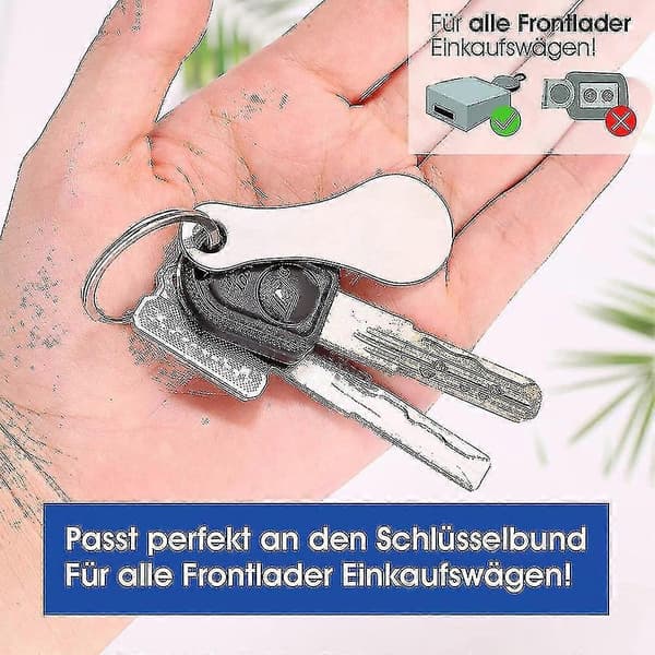 [LLC]2 stk. indkøbsvognsfrigørelsesnøgle, universal indkøbsvogns-token-nøglechip