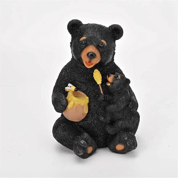 [LLC]Thrden Statue Love Bear Figurine Light, Udendørs Gårdsdekoration