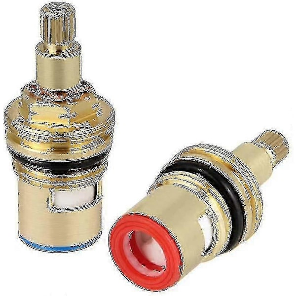 [LLC] 2 pcs Ceramic Disc Cartridges, Ceramic Inserts, Universal Replacement For Brass Faucet 20 Splines X 53mm