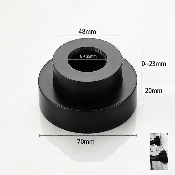 [LLC]Thcs Duschfästesats Kopparrörsskydd Badrumsblandartillbehör Elegant Dekorativ Black