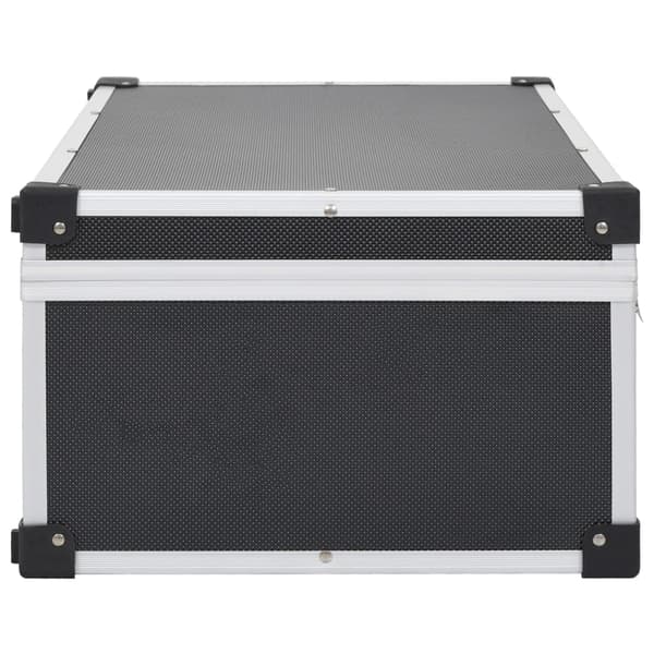[LLC]vidaXL CD case for 80 CDs aluminum ABS black Svart black