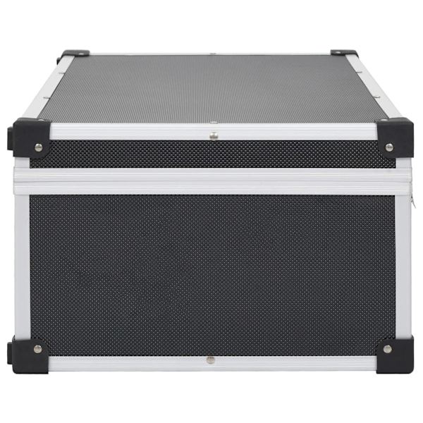 [LLC]vidaXL CD-taske til 80 cd'er aluminium ABS sort Svart black