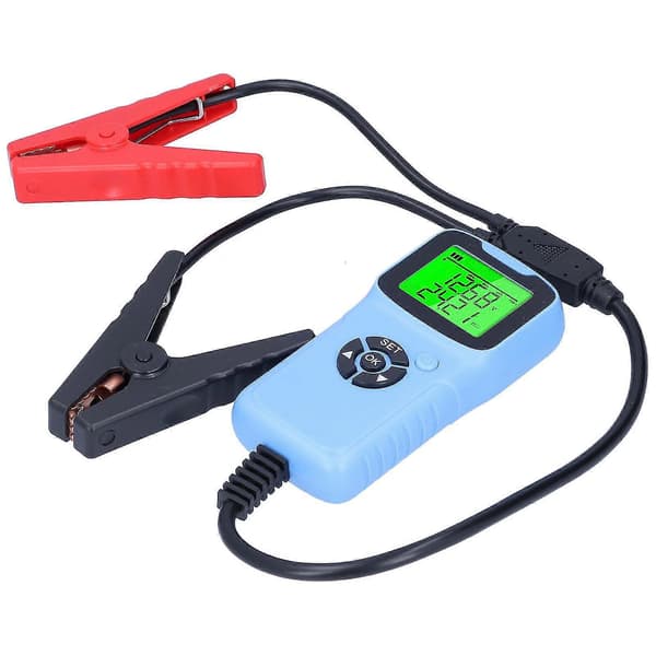 A300 Digital Bilbatteritestare LCD Batteritestanalysator Auto Test Diagnostikverktyg Blå