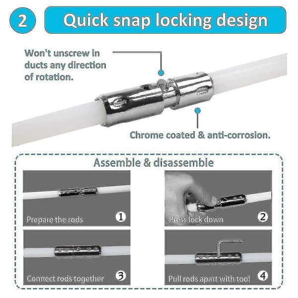 [LLC] 2023 Professional Chimney Sweeping Kit 3.6m - Adjustable Nylon Chimney Brush 100mm - Ducts