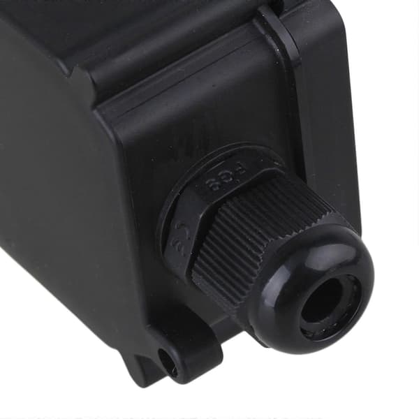 [LLC] Waterproof IP66 Outdoor Plastic Junction Box with 2-Way & T06-3 Terminal Black