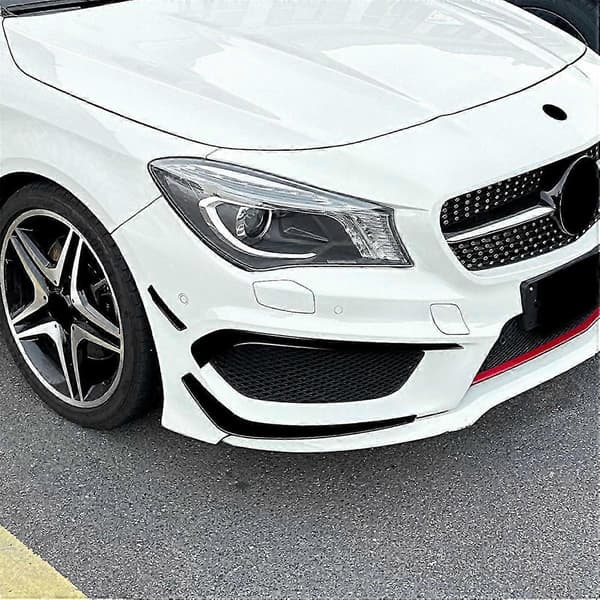 For CLA Class C117 Line 2013-2015 Front Bumper Lip Splitter Spoiler Diffuser Cover Trim Bright Black