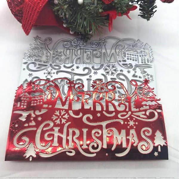 Skärform Papperskort God Jul Formmall Präglingsstencil