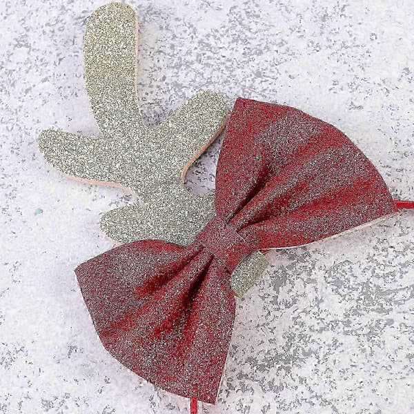 Hårband kompatibelt med Decor 2 st glitterguld julhårband PSD