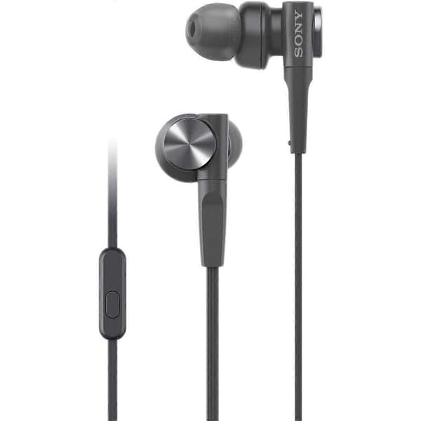 [LLC]MDRXB55AP kablede ekstra bas-øretelefoner/headset med mikrofon til telefonopkald, sort