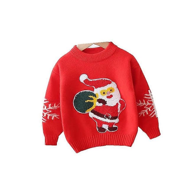 Ugly Christmas-striktrøje til børn med julemand STYLE C 100CM