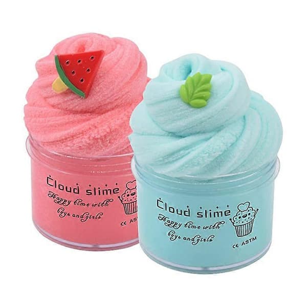 [LLC] Fluffigt molnslime, set om 2, DIY doftande slime för barnkalas