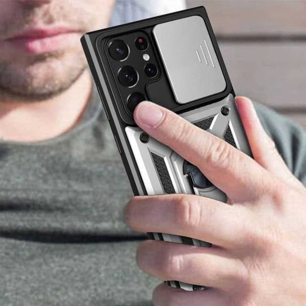 [LLC]Spacecase deksel til Samsung Galaxy S22 Ultra Sølv