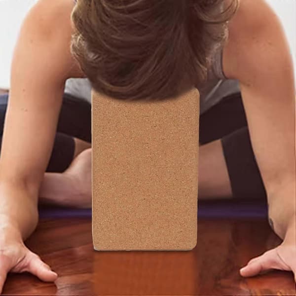 [LLC] Yogablock Densitet Kork Halkfri Pilatesblock för Stabilitet Balans Hemmaträning