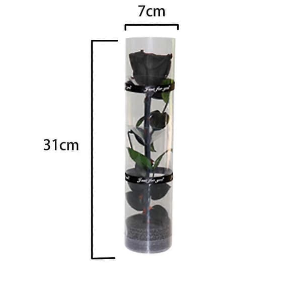 [LLC] Ægte konserveret rose, evighedsrose, holdbar rose, evigt blomstrende rose black