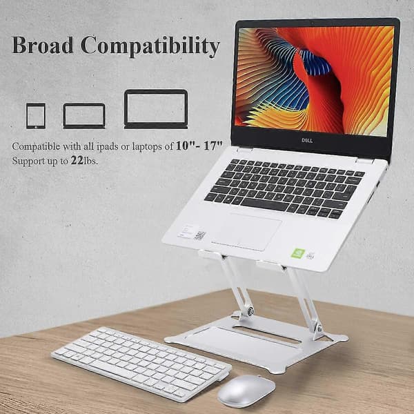 Justerbart laptopstativ i aluminiumlegering för kylning och ergonomi, lätt att bära