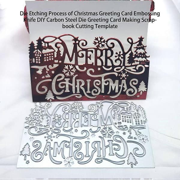 Skärform Papperskort God Jul Formmall Präglingsstencil