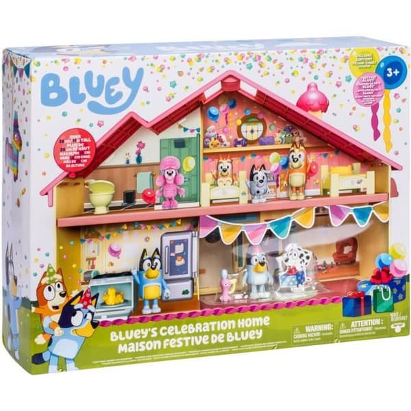 [LLC] Bursdagshus - BLUEY - 1 figur + 13 tilbehør - Fra 3 år