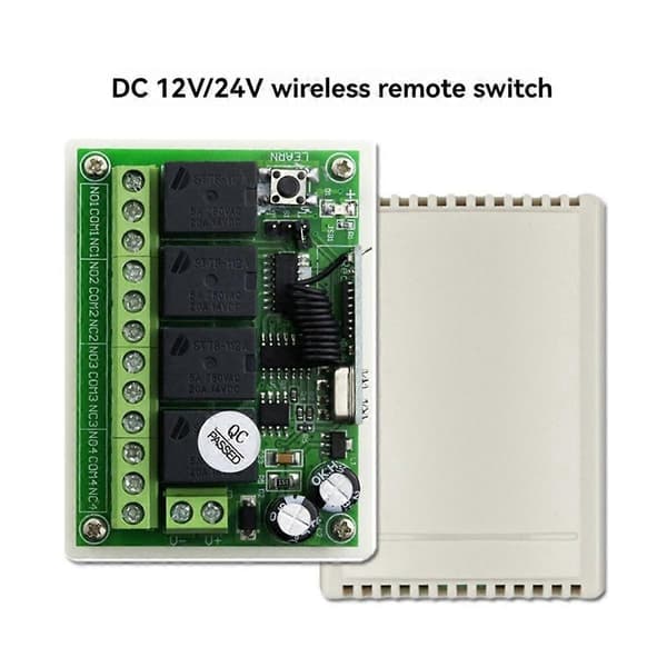 [LLC]433MHz 12V 24V Relay Module Receiver+1000M Range Transmitter RF Wireless Remote Control Switch for Garage Light Motor